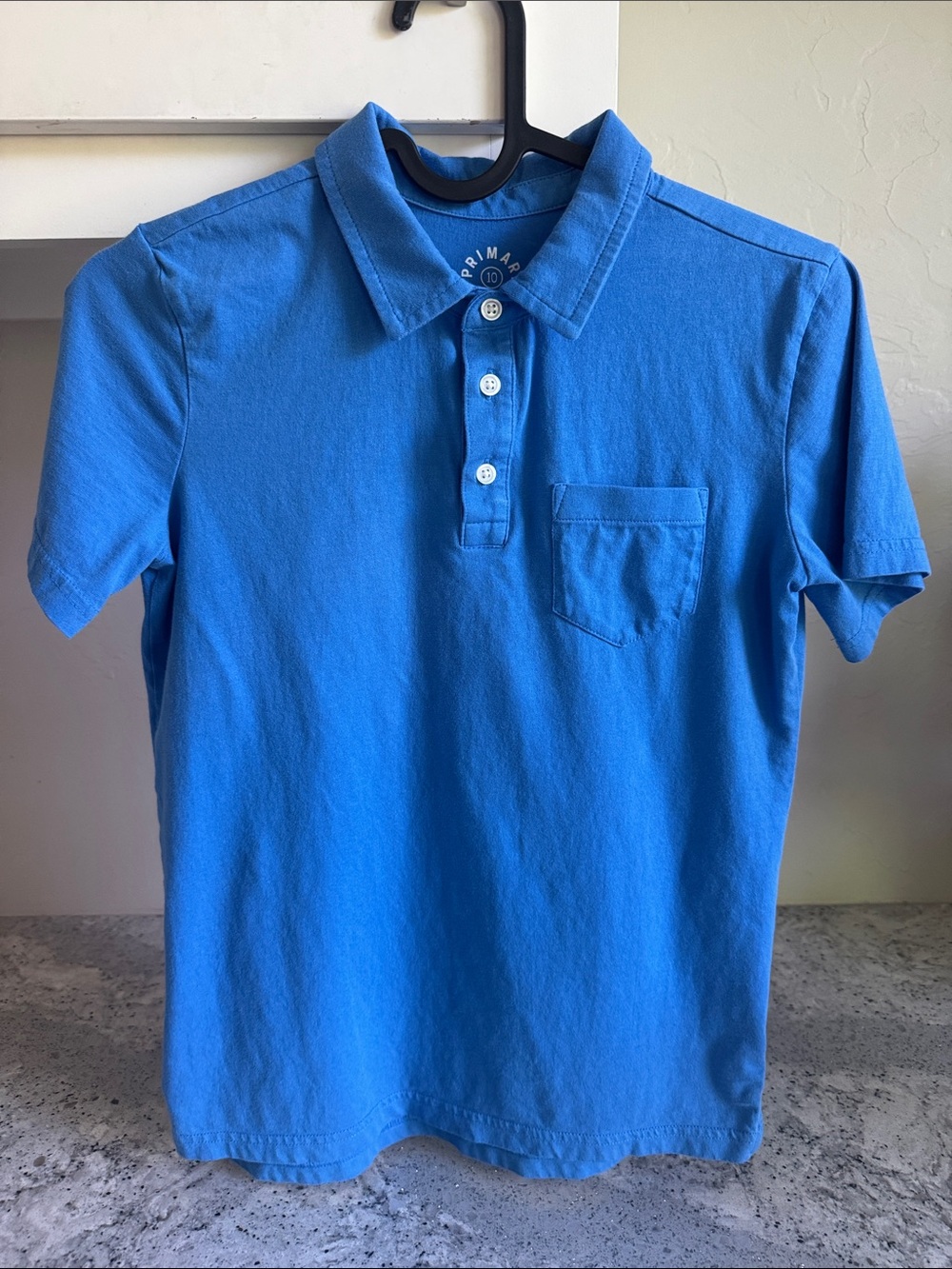 Primary Kids Short Sleeve Polo Shirt - Blue
